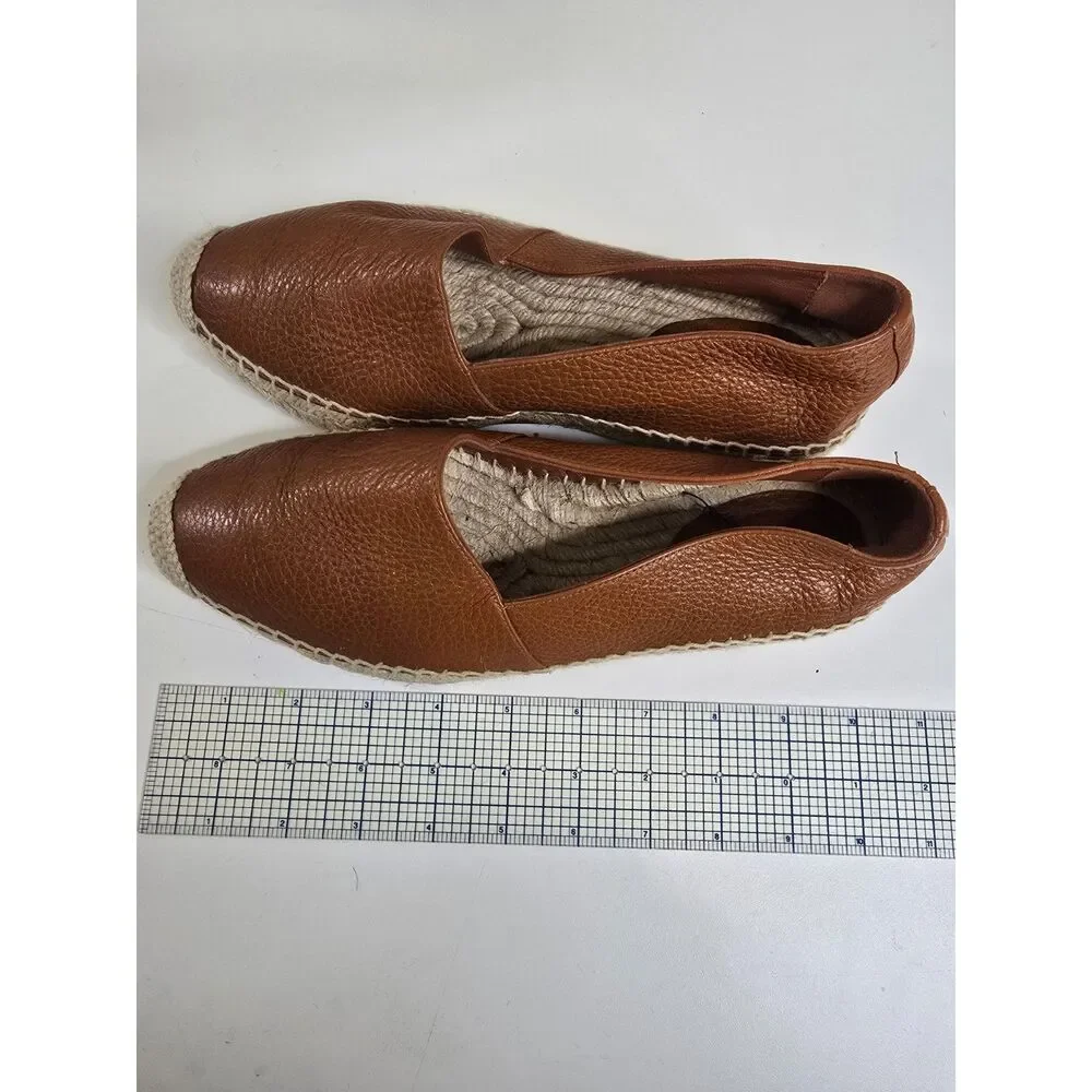 Lafayette 148‎ Brown Leather Espadrilles Size 37 – Made in Spain Slip-On Flats